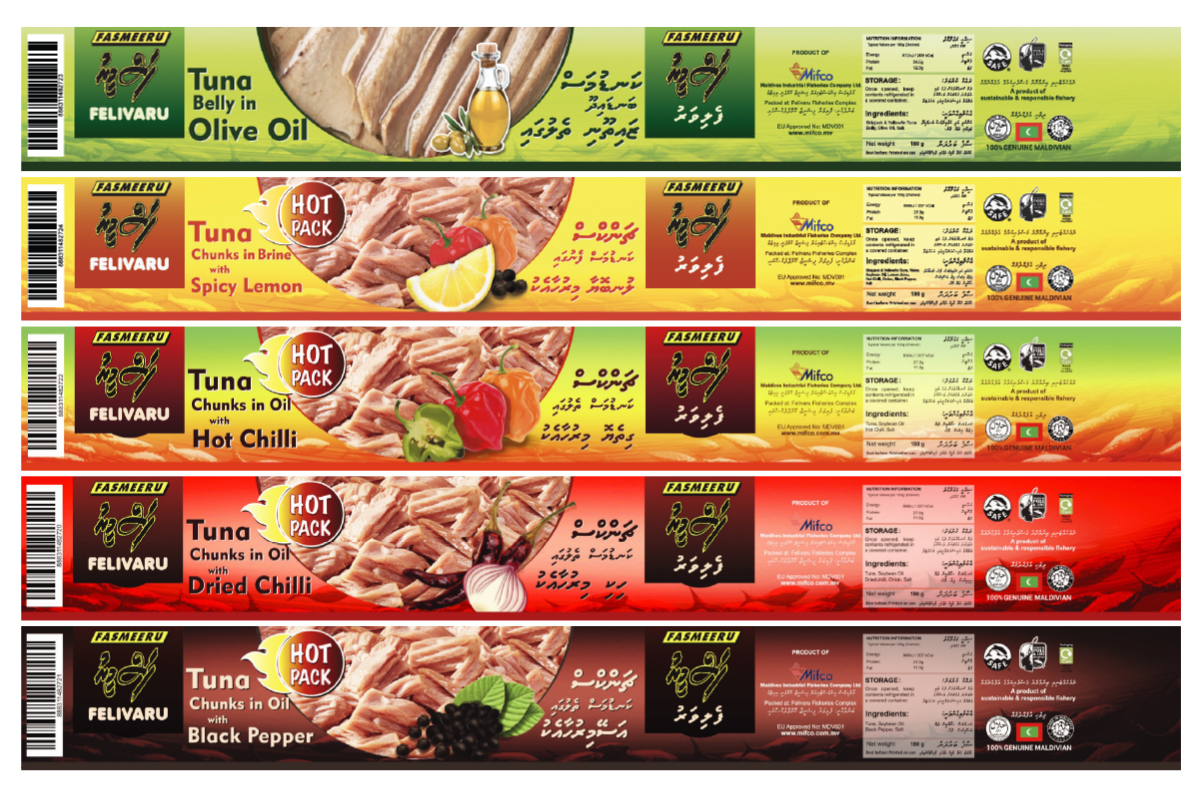 Fasmeeru Hotpack Canned Tuna Labels hero