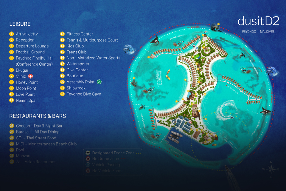 Interactive Resort Map – dusitD2 Feydhoo Maldives